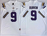 LSU Tigers 9 Joe Burrow White Nike College Football Jersey,baseball caps,new era cap wholesale,wholesale hats